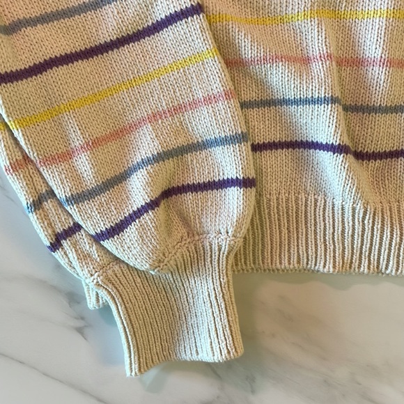 Sezane Leontine Jumper Solidarity Creation Ecru/Multicolored Size Medium - Picture 7 of 9